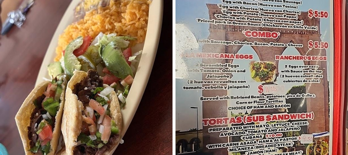Taqueria Arandas Menu