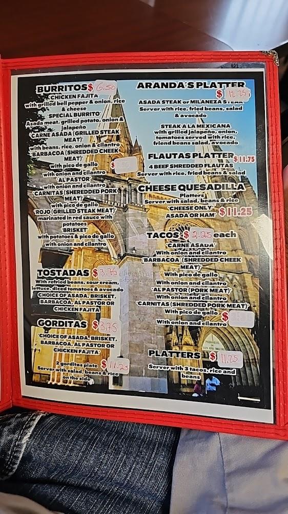 Taqueria Arandas Menu image 2